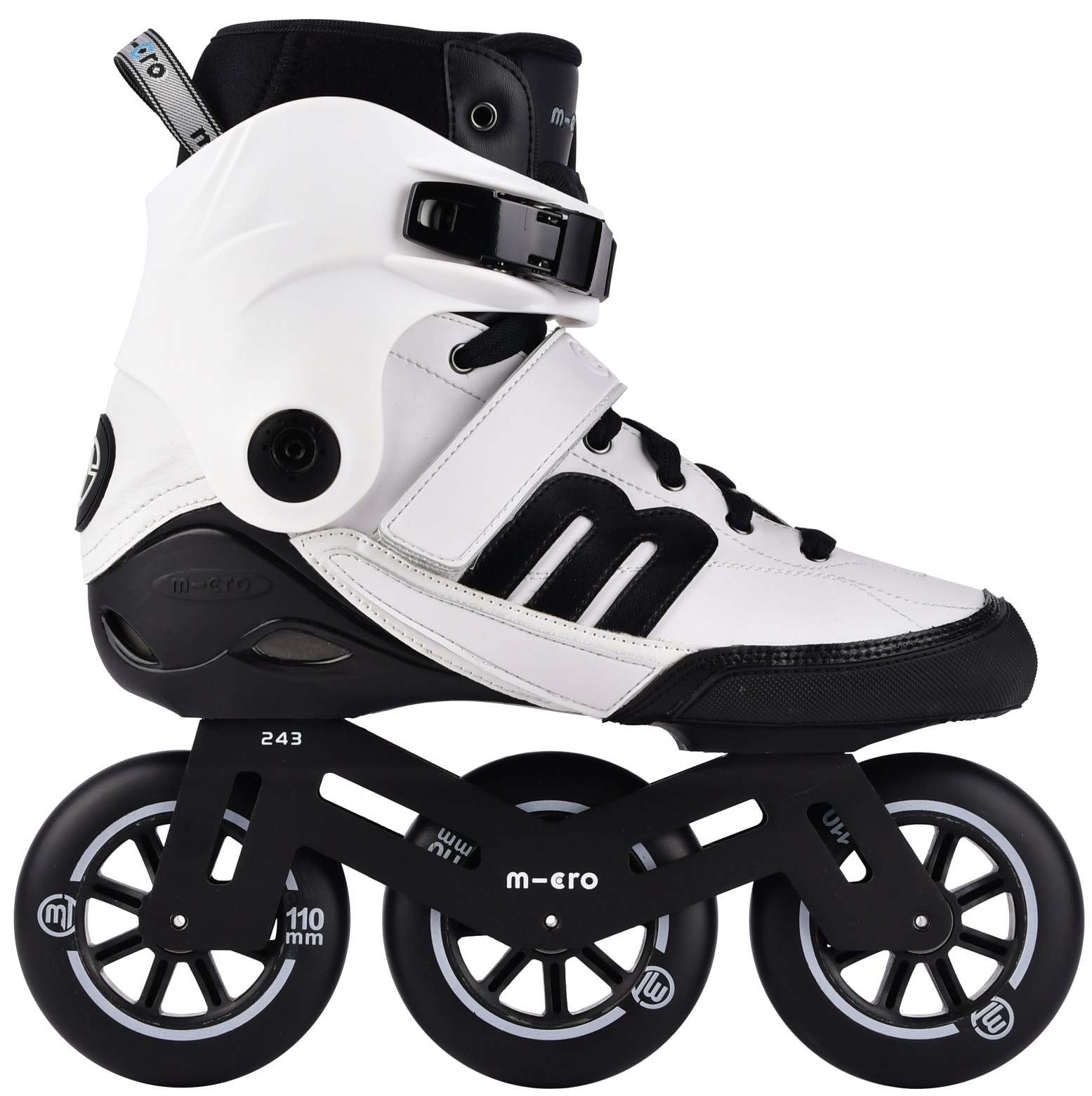 Micro white BEAT inline skate for urban use in side view
